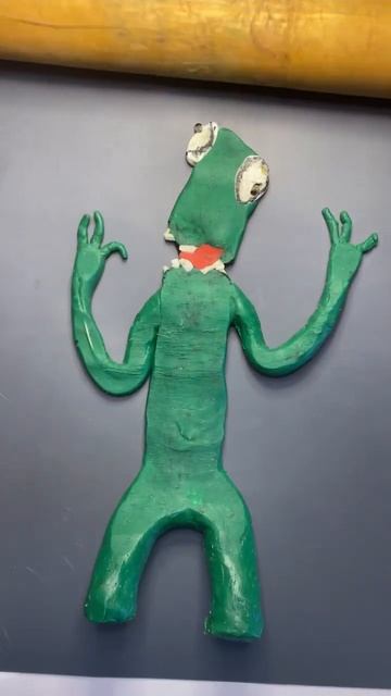 Rainbow Friends Green Clay Art #sculpting #plasticine #rainbowfriends #clayart смотреть онлайн