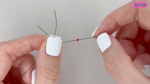 Сердечко из бисера крестиком