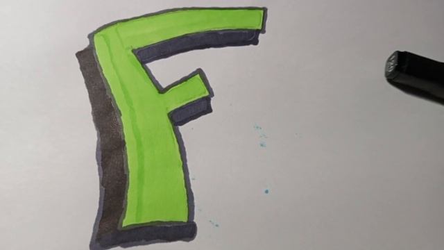 (1 Видио на канале! ) Рисую букву F в своëм стиле! #граффити смотреть онлайн