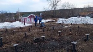 Свайное поле. Для дома из СИП панелей.