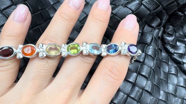 Браслет семь чакр  Камни: Гранат , сердолик, цитрин, хри