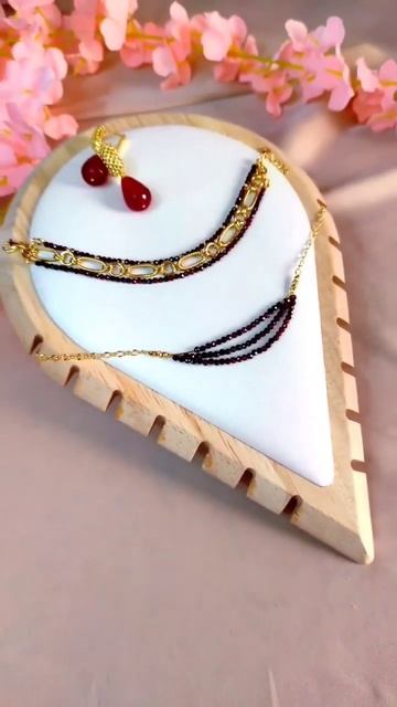 Комплекты с гранатом #украшения #шымкент #браслет #handmad смотреть онлайн