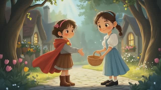 🧺 Little Red Riding Hood – A Wholesome Adventure For Kids! 🌳👧