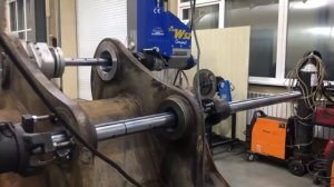 Работа мобильного расточно-наплавочного комплекса