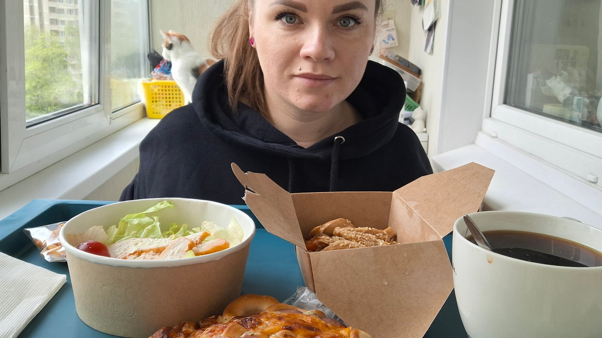 Мукбанг салат цезарь, вок с курицей, паровка и кофе| Ну какие же идеальные #мукбанг #фудблог смотреть онлайн