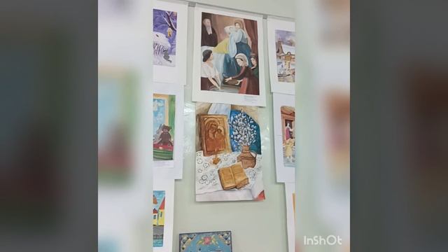 Выставка работ в моей школе.Там также есть мои работы. смотреть онлайн