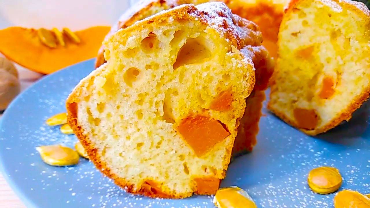 Воздушный КЕКС с Ароматной тыквой. Детям. смотреть онлайн