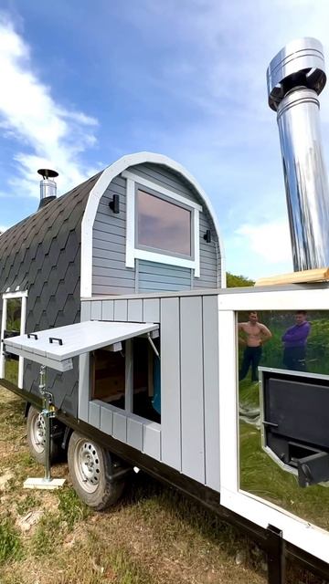 Баня бочка на колесах от производителя😉 изготовим за смотреть онлайн