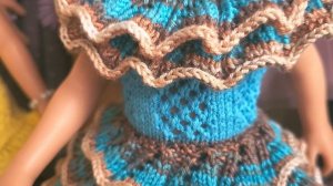 Платье и туфельки для кукол Паола Рейна спицами