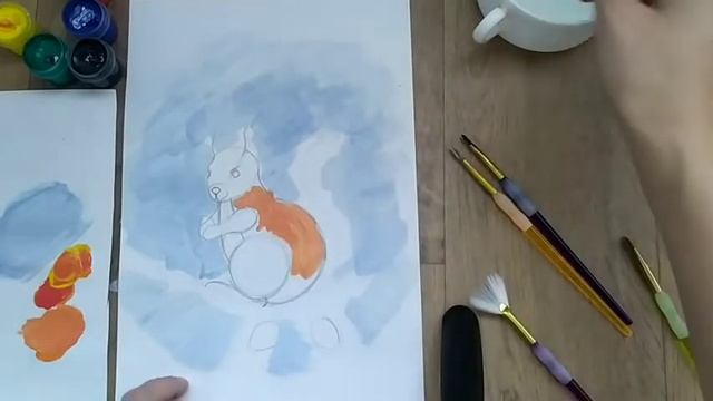 Рисуем белочку смотреть онлайн