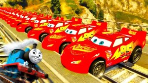 Тачки Молния Маккуин и Мэк Грузовик в беде Томас Поезд Человек-паук Мультфильм для детей