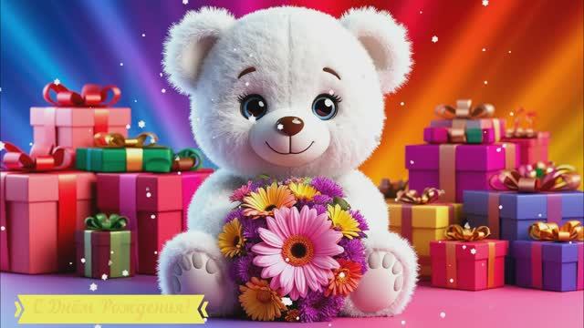 С Днём Рождения! Поздравление Открытка КРАСИВОЕ ВИДЕО смотреть онлайн