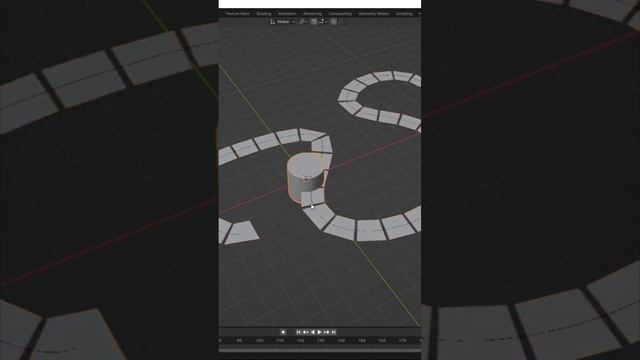 Как расположить объекты на кривой? #blender #3d #3dmodeling
