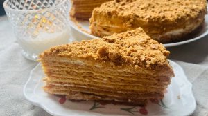 🍯 Торт РЫЖИК 💥🔥🍽 Простой рецепт советской классики🎂🍰 #счастьеесть #рецепт #торт