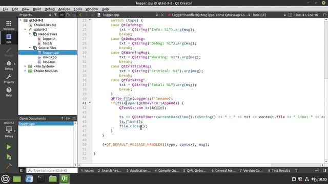 2. Creating a logger class смотреть онлайн