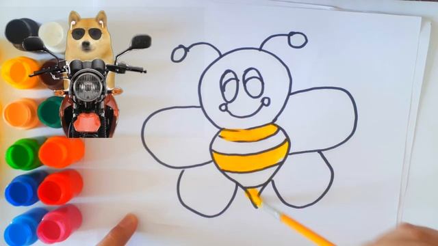 Bolalar uchun ari chizish / Bee drawing for children / рисунок пчелы для детей смотреть онлайн
