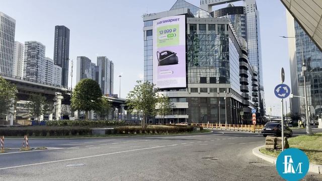 Реклама на медиафасаде в Москве, Тестовская улица, д.8 , смотреть онлайн