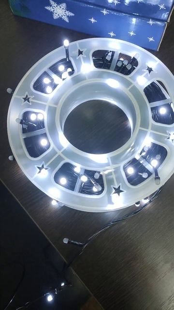 Электрогирлянда нить LED, 50 метров катушка, цвет холодн? смотреть онлайн
