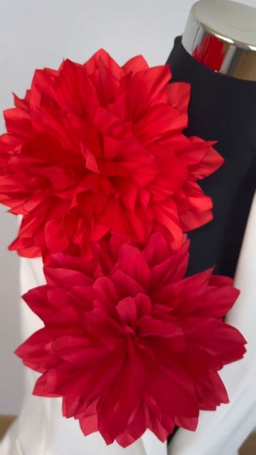 Брошь цветок Dahlia 21см #брошь #брошьцветокизткани смотреть онлайн