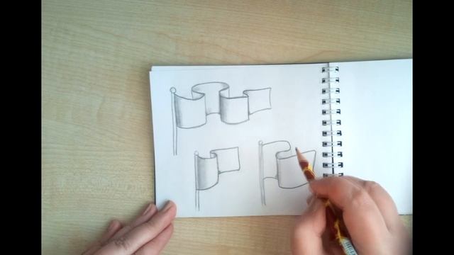 Учусь рисовать по книге. Семнадцатый день. Развевающиеся флаги смотреть онлайн