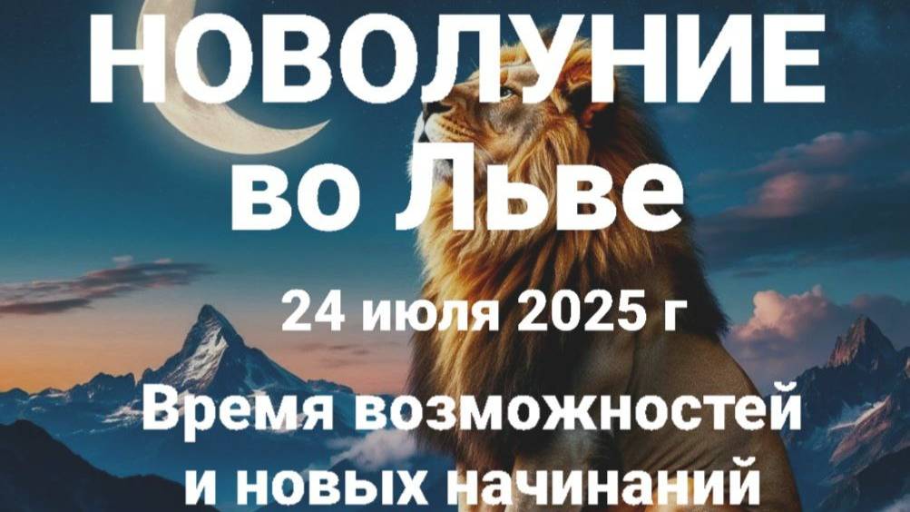Новолуние во Льве. Общий астропрогноз смотреть онлайн