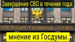 Когда закончится СВО? Прогноз из Госдумы!