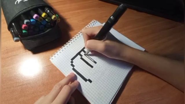 Мишка маркерами/ по клеточкам|Колибри Ли смотреть онлайн