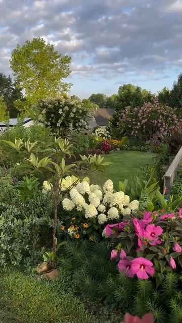 Самый красивый сад с гортензиями , самый красивый двор