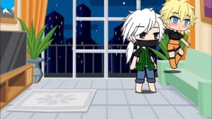 Какаши и Наруто смотрят шипы +Курама