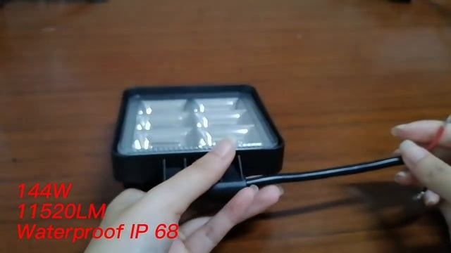 Прожектор автомобильный 144 Вт: 4-дюймовый квадратный с? смотреть онлайн