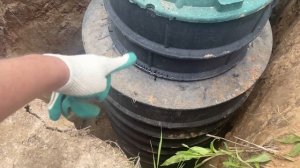 Септик и Кессон для дачи из полимерных колец - вариант