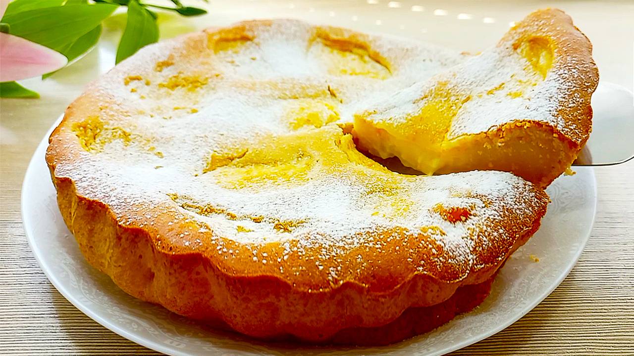 🍋Лимонный пирог с заварным кремом! Идеальный рецепт домашнего десерта! смотреть онлайн