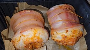 Рулетики  из свиной брюшины в Аэрогриле. Очень вкусно ?