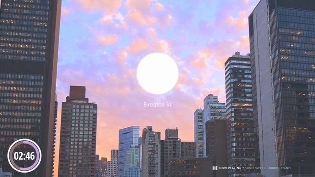 2 часа StudyWithMe - New York Skyline At Sunset - Pomodoro 25/5