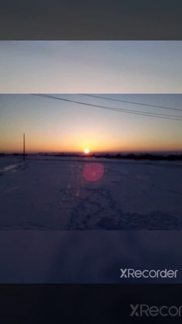 Закат зимой!!! смотреть онлайн