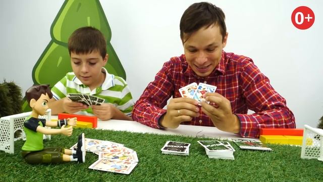 Карточная игра для настоящих футболистов GOAL10! Федор и Денис играют в игры для мальчиков с Ben10 смотреть онлайн