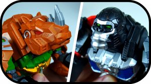 Трансформеры - ЗВЕРОБОТЫ. Робот Горилла - Оптимус Праймал и Носорог. Transformers.