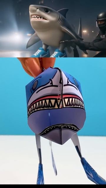 Тралалеро Тралала фигурка из бумаги - оригами мем смотреть онлайн