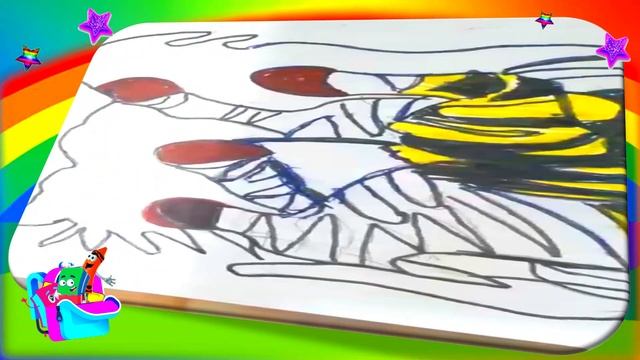 How to Draw and Coloring a Zebra | Kids Videos | Как рисовать и раскрашивать слона Детское видео смотреть онлайн