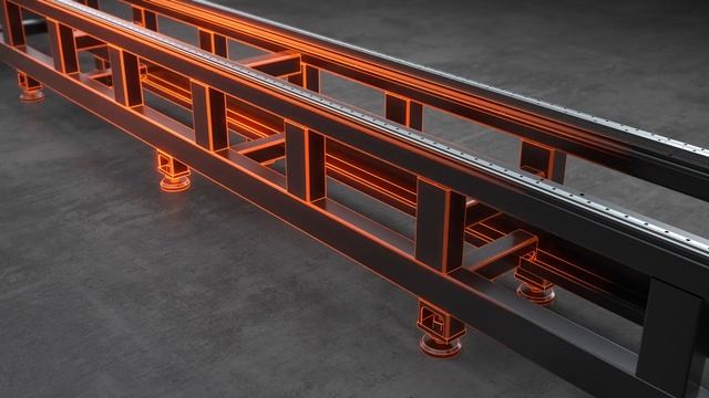 Станок лазерной резки труб XTLASER - цельная сварная рама, прочная и надежная смотреть онлайн