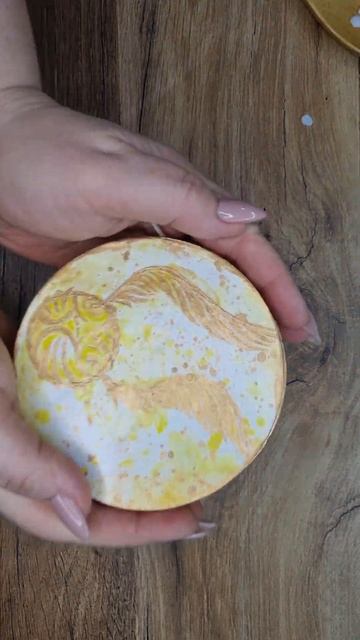 Ручная роспись гипсового кашпо✨ #ароматическиесвечи смотреть онлайн