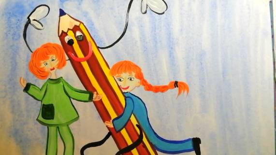 Как нарисовать сказочный карандаш и двоих сестричек смотреть онлайн