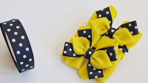 Объемные крупные бантики из лент