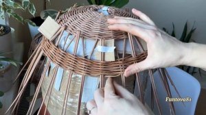 Как сплести абажур из бумажных трубочек.Как смотрится