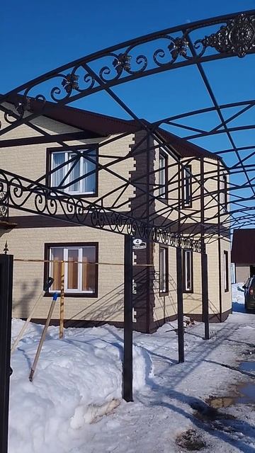 Красивый навес под две машины. Каркас. смотреть онлайн