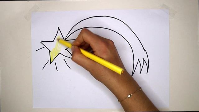 draw a picture of a shooting star, ارسم صورة لنجم شهاب, Нарисуй падающую звезду смотреть онлайн