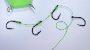 Как привязать несколько крючков на одном поводке | Узел No-Knot с замком