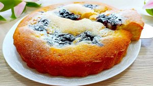 😋Вкусный творожный бисквитный пирог! Домашний рецепт с творогом и нежной начинкой!