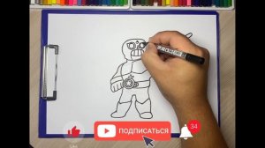 Как нарисовать Эль Примо из Бравл Старс | рисуем эль примо из бравл старс | Brawl Stars