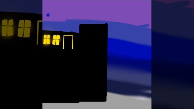 #Рисую #ночь #рисунок #пейзаж #окна #дома #свет смотреть онлайн